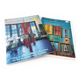 Vintage macrame pattern magazine books
